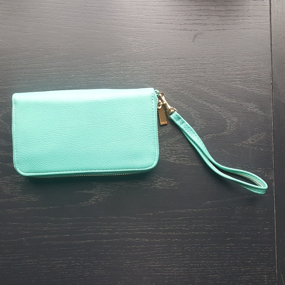 Light blue wallet/clutch
